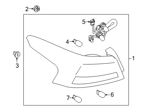 2020 Nissan Altima LAMP ASSY-RR COMB LH Diagram for 26555-6CA1B