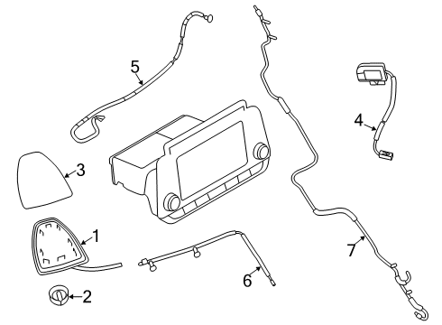 2022 Nissan Altima Antenna Diagram for 28208-9HE0A