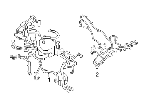 2023 Nissan Altima Engine Room Harness Diagram for 24012-9HH1B