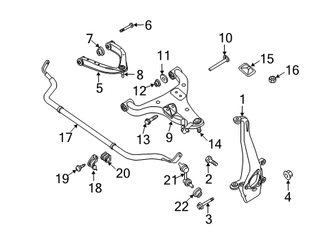 Link COMPL-Front Suspension, Upper LH Diagram for 54525-5ZA0A