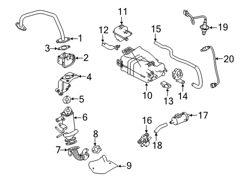 2023 Nissan Altima EXHAUST GAS RECIRCULATION VALVE Diagram for 14710-6CA1E