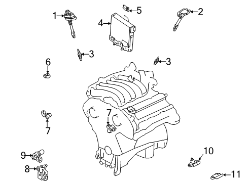 Crankshaft Position Sensor Diagram for 23731-2Y52A