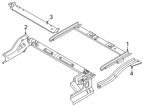 2025 Nissan Armada Rear Floor & Rails Diagram 2