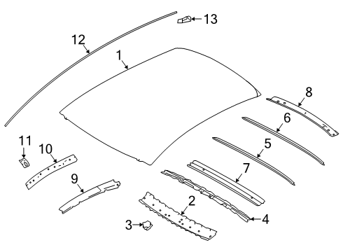 2025 Nissan Altima Roof Diagram for 73112-6CA0A