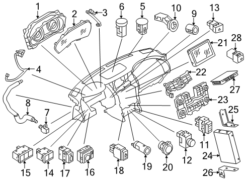 2022 Nissan Armada Display Unit-Av Diagram for 28091-6JL0C