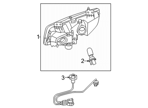 2022 Nissan Frontier Fog Lamp Assy-LH Diagram for 26155-8996C
