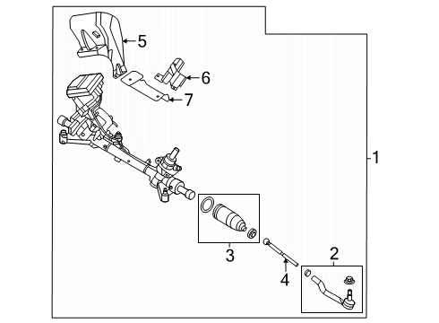 2025 Nissan Murano BOOT KIT POWER STEERING GEAR Diagram for D8203-6SA0A