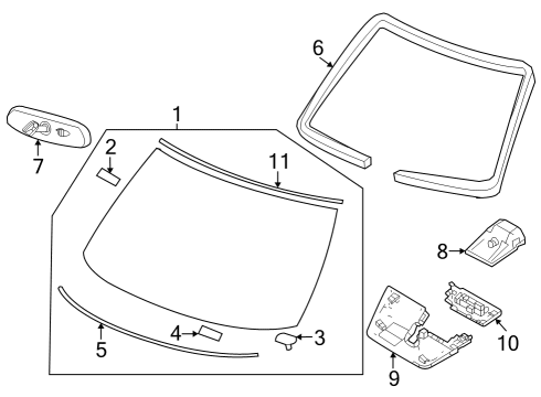 2024 Nissan Z Inside Mirror Diagram for 96321-7990A