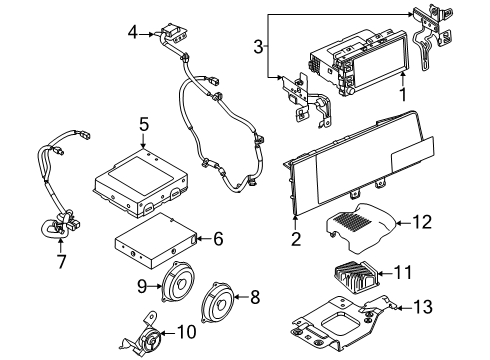 2025 Nissan Kicks Speaker Unit Diagram for 281E1-7LA2A