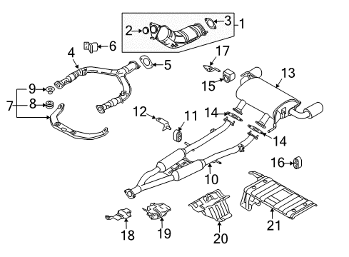 2020 Nissan 370Z MUFFLER ASSY-EXHAUST,MAIN Diagram for 20100-1EM0B