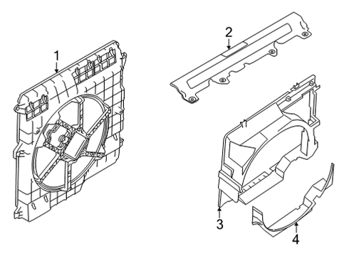 2020 Nissan Frontier Seal-Radiator,Upper Diagram for 21496-9BU2A