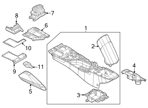 2023 Nissan Z Console A/T Indicator Finisher Diagram for 96941-6GP0A