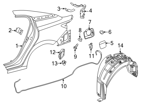 2024 Nissan Sentra Protector-Rear Wheel House,RH Diagram for 76748-6LB0A