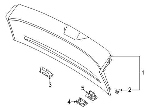 2025 Nissan Rogue FINISHER ASSY-AUTO BACK DOOR SWITCH Diagram for 90970-6RR1A