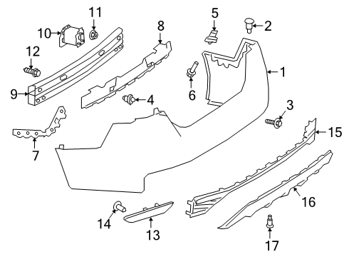 2020 Nissan Altima ABSORBER ASSY-ENERGY,REAR BUMPER Diagram for 85090-9HB0A