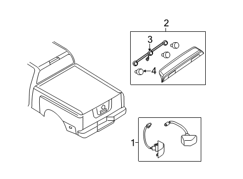 2021 Nissan Frontier Stop Lamp Assembly Diagram for 26590-EA80A