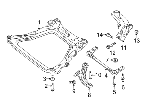 2020 Nissan Rogue Sport Nut Diagram for 01223-A2031