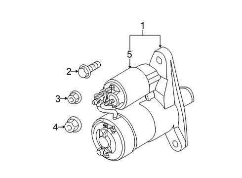 2024 Nissan Versa Starter Motor Assembly Diagram for 23300-5RB0D