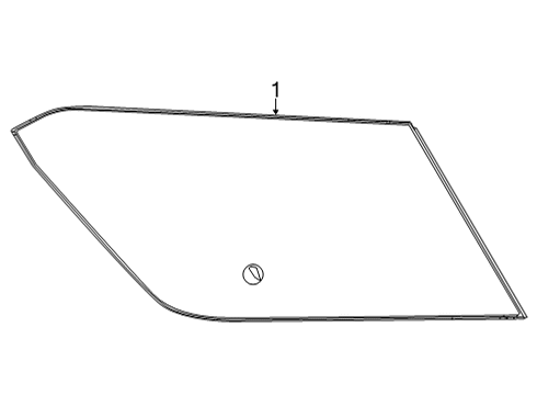 2025 Nissan Pathfinder Side Window Glass Assembly Right Hand Diagram for 83300-6TA0A