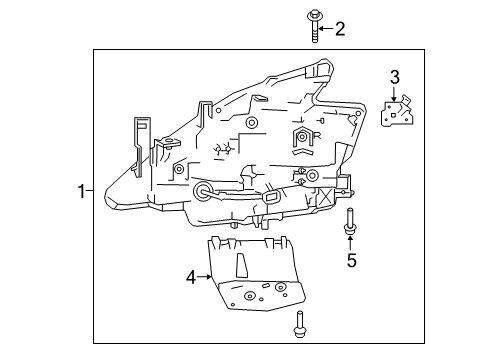 2024 Nissan Murano Head Lamp Assembly Right Hand Diagram for 26010-9UF0E