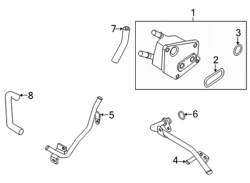 2023 Nissan Rogue Oil Cooler Assy Diagram for 21305-6RC1A