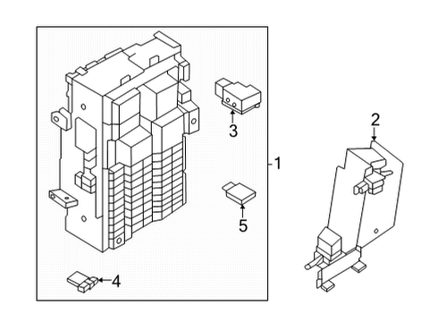 2024 Nissan Rogue BLOCK ASSY-JUNCTION Diagram for 24350-4MT0A