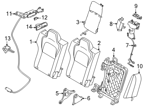 2025 Nissan Murano COVER-HINGE Diagram for 886B6-7BA0A