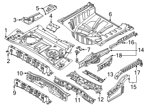 2025 Nissan Kicks MEMBER-REAR SEAT MOUNTING,RH Diagram for G5634-7LGMA