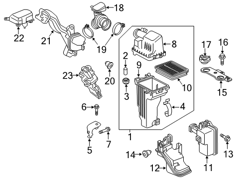 2022 Nissan Kicks Camshaft Position Sensor Diagram for 23731-3LM1B