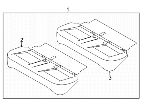 2023 Nissan Versa Rear Seat Cushion Assembly Diagram for 88300-5ES0C