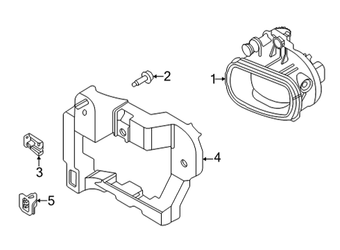 2023 Nissan Rogue FOG LAMP ASSY-RH Diagram for 26150-8991D