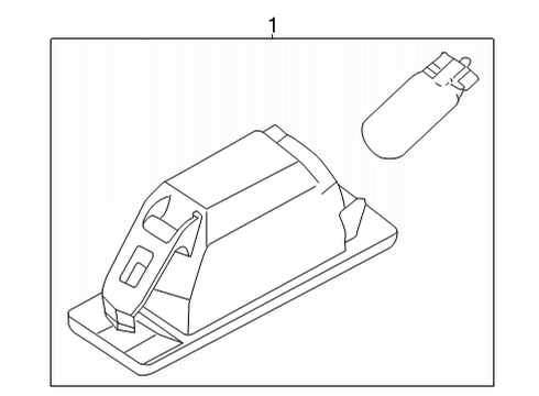 License Plate Lamp Assy Diagram for 26510-8991E