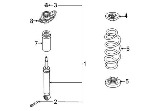 2025 Nissan Pathfinder Bumper Assy-Bound,Rear Suspension Diagram for 55240-6SA0A