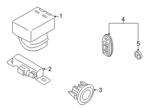 2024 Nissan Versa Smart Keyless Switch Assembly Diagram for 285E3-6LY1E