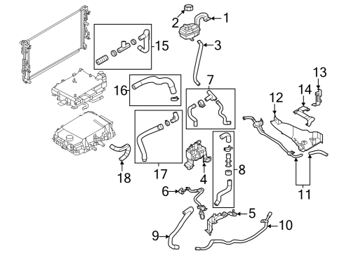 2023 Nissan ARIYA HOSE ASSY-WATER Diagram for 21576-5MR1A