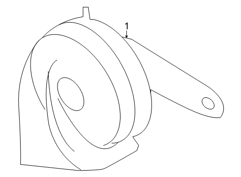 2025 Nissan Kicks Electric Low Horn Assembly Diagram for 25620-7LF0A