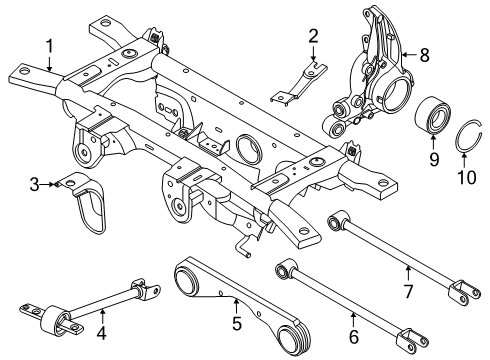 2025 Nissan Kicks ROD COMPL-RADIUS,RH Diagram for 55110-7LH0A