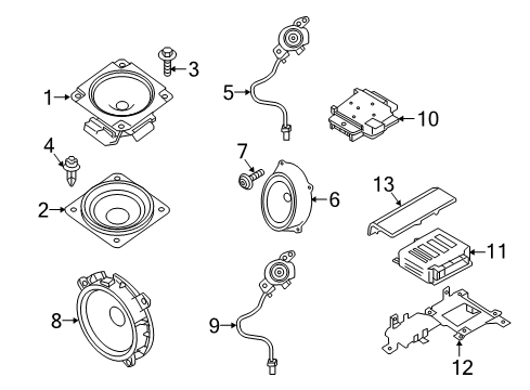 2023 Nissan Titan AMP ASSY-SPEAKER Diagram for 28060-9FU0C