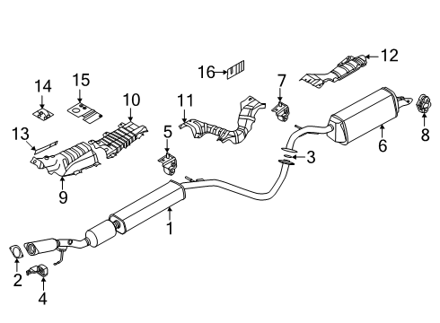 2025 Nissan Kicks TUBE-EXHAUST,FRONT W/CATALYST CONVERTER Diagram for 200A0-7LG0A