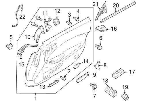 2024 Nissan Z SEAL ASSY-FRONT DOOR INSIDE RH Diagram for 80834-6GP0A