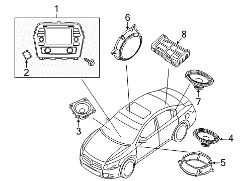 2023 Nissan Maxima Control Assembly-Navigation Diagram for 25915-9DM0C