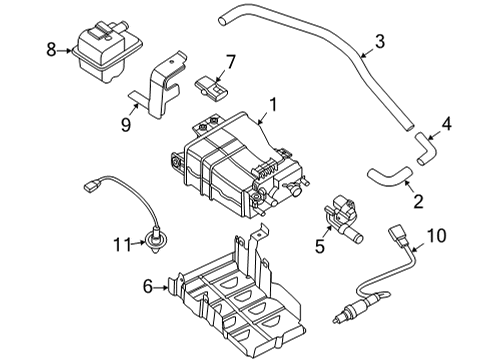 2023 Nissan Versa Protector Diagram for 17559-9KZ0C