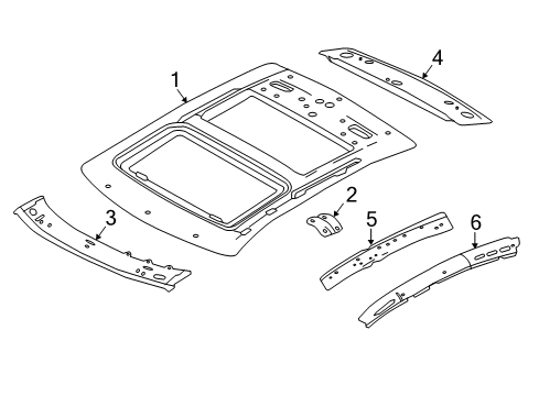 2023 Nissan Maxima FRAME ASSY-SUNROOF Diagram for 91300-9DL0A
