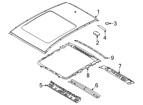 2025 Nissan Kicks Roof & Components Diagram 2