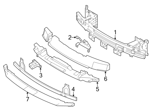 2023 Nissan ARIYA SHOCK ABSORBER-FRONT BUMPER Diagram for 62091-5MP0A