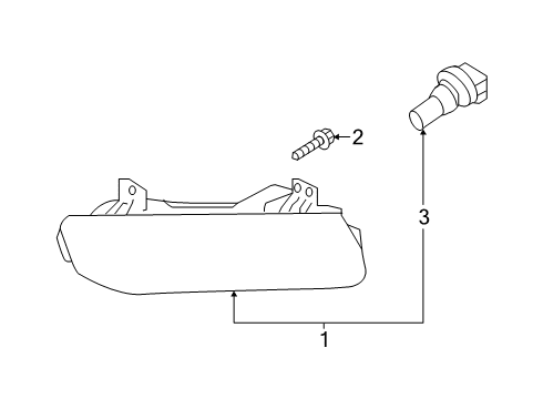 2022 Nissan Kicks Fog Lamp Assy-LH Diagram for 26155-00Q0E