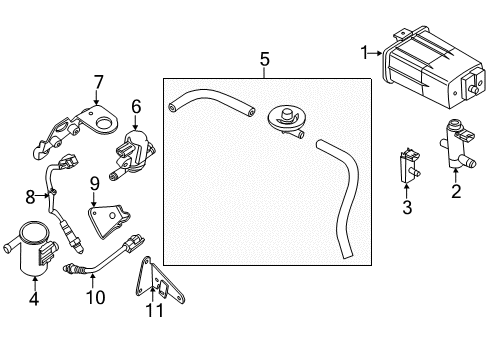 2020 Nissan NV Hose-Fuel Evaporation Control Diagram for 14912-9JJ2B