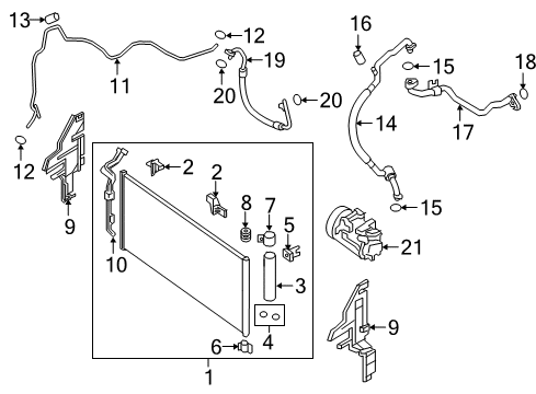2023 Nissan Maxima Front Heating Unit Assembly Diagram for 27110-9DL0A