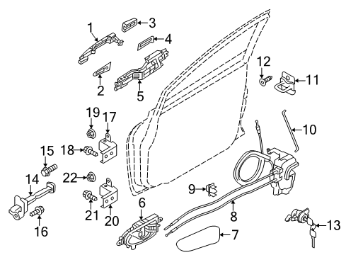2023 Nissan Leaf Bolt Hex Diagram for 01121-A8131