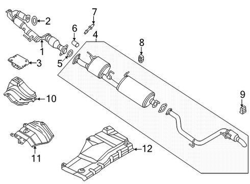 2022 Nissan Pathfinder Heat Insulator-Front Floor Diagram for 74754-6SA0A